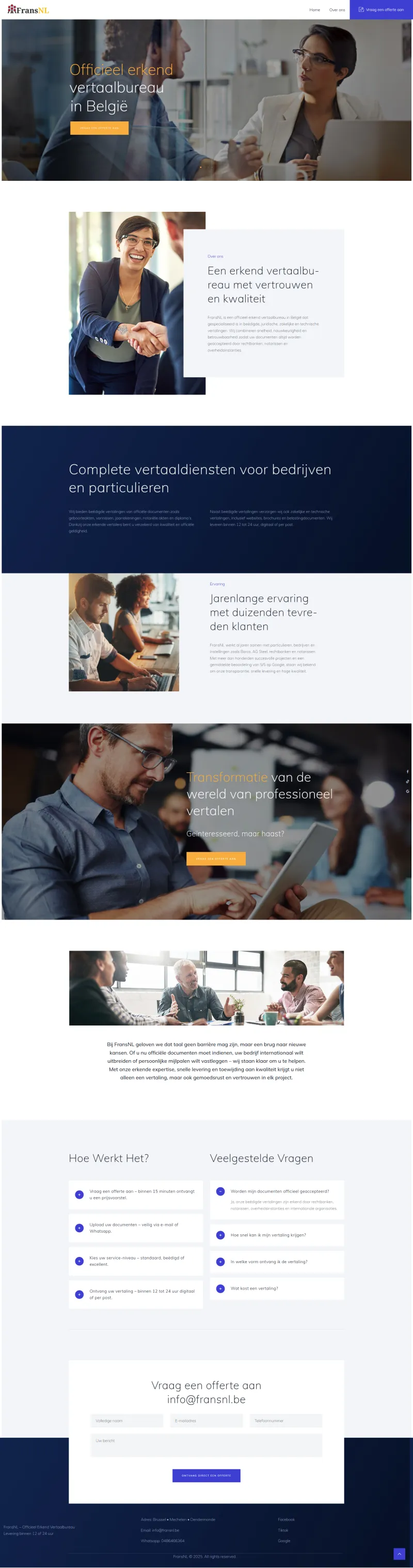 FransNL – مكتب ترجمة محلفة معتمد في بلجيكا