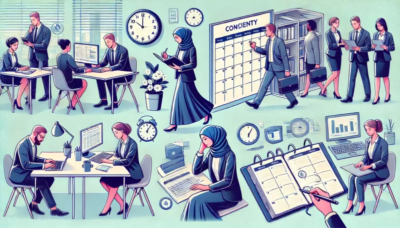 الانتظام في العمل